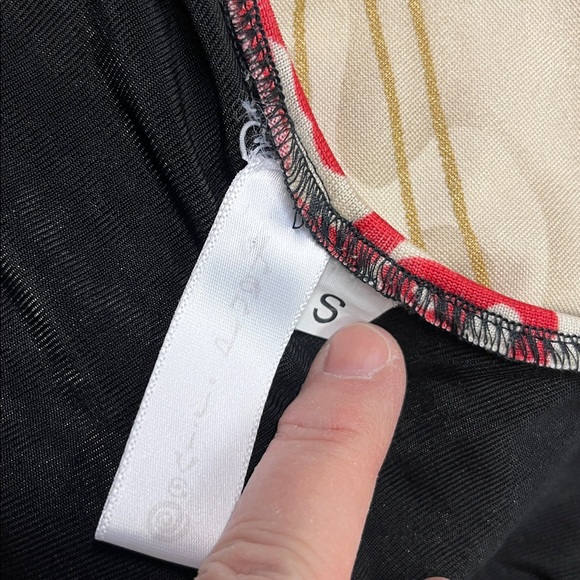 HAND JIVE Y2K Boho Grunge Slinky Floral V-Neck w/Tie Seam Edge Split Cuff Maxi S - Picture 3 of 15